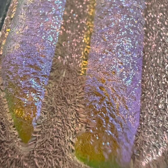 Set of 3 Dichroic Glass Triangle Cabochons – Iridescent Pink, Gold & Silver - Picture 14 of 17